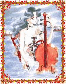 Micheru playing the cello, one of her many talents.